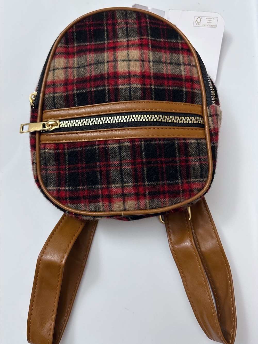 Tommy Bahama Tartan Plaid Mini Backpack Fall Preppy Coastal School Casual